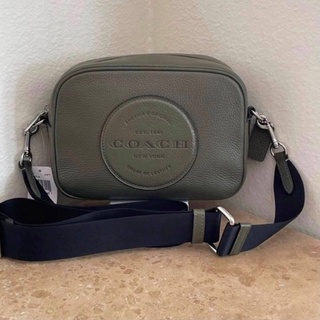 👑ผ่อน0%แท้100%👑 กระเป๋าสะพาย สีเขียว DEMPSEY CAMERA BAG WITH PATCH (COACH C2828)