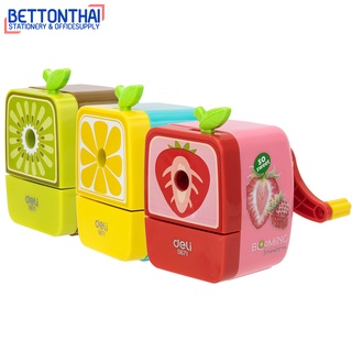 Deli 0671 Pencil Sharpener เครื่องเหลาดินสอแฟนซี ลายผลไม้ สุดน่ารัก รับประกันสินค้า 1 เดือน กบ กบเหลาดินสอ ที่เหลาดินสอ