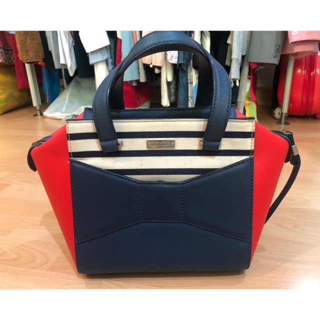 Kate Spade Bow style bag (navy bow and red color)