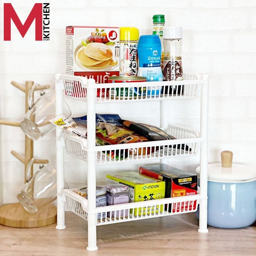 M KITCHEN 265/3 ชั้นวางของ 3 ชั้น ขนาด 19x29.5x35.5 ซม (B7)