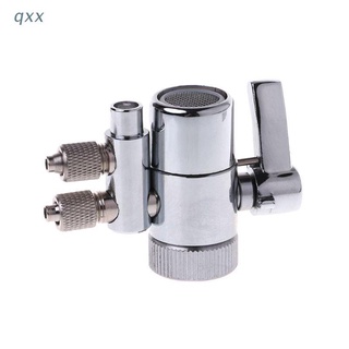 [Qxx] ก๊อกน้ํากรองน้ํา Dual Diverter Valve M22 To 1/4" โครเมี่ยมทองเหลือง