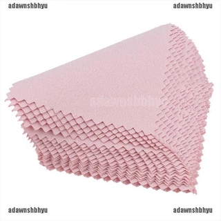 [adawnshbhyu] ผ้าทําความสะอาดเครื่องประดับ สีเงิน 50 ชิ้น