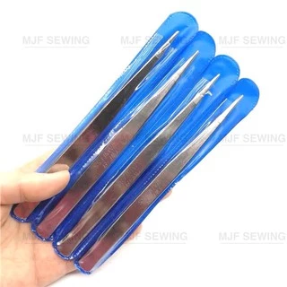 ปากคีบ คีมหนีบเส้นด้าย ปลายงอ ปลายตรง แหนบสแตนเลส