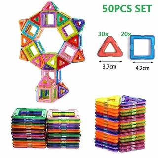 50PCS/100PCS Mini DIY Magnetic Designer Construction Set Model Building Block For Children Magnet Block Kid Educational Gift