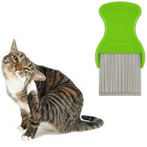 Pet Hair Lice Flea Egg Dirt Dust Remover Stainless Steel Tooth Comb Health Brush