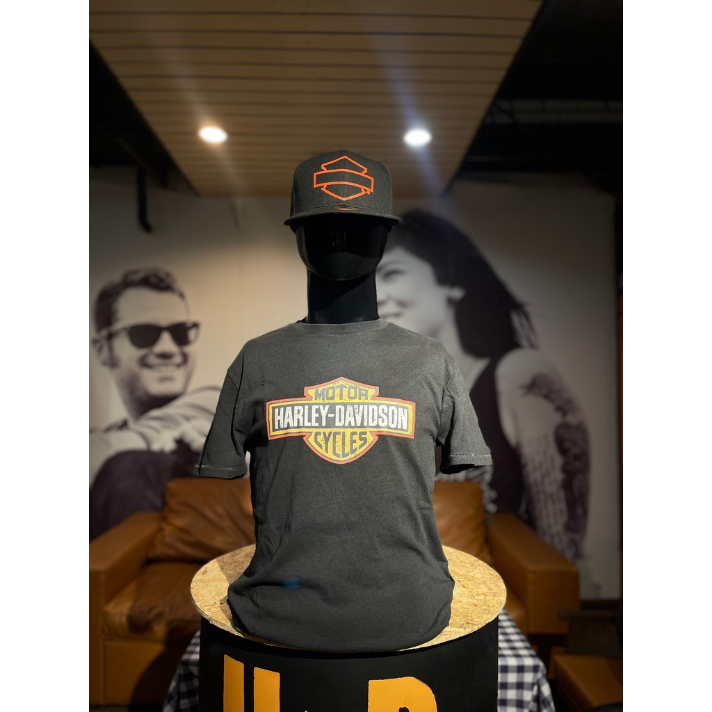 เสื้อยืด  HARLEY-DAVIDSON Men's Crackle Logo Tee