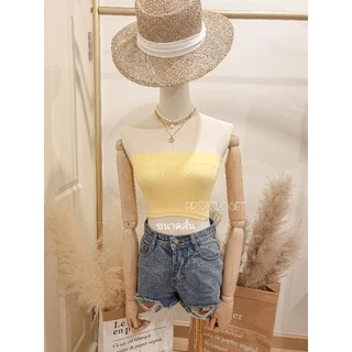 💕PP♡CLOSET💕พร้อมส่ง12สี‼เสื้อเกาะอกแฟชั่น เนื้อผ้าเรย่อนอย่างดี รุ่นผ้าชั้นเดียว (มี3ขนาด สั้น,กลาง,ยาว)
