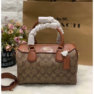 (แท้ 💯%‼) COACH F58312 MINI BENNETT SATCHEL IN SIGNATURE