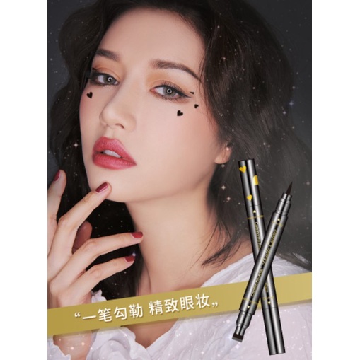 (พร้อมส่ง) 2 in 1 อายไลเนอร์ กันน้ำ หัวใหญ่ อายไลเนอร์ ปั้มดาว หัวปั้ม