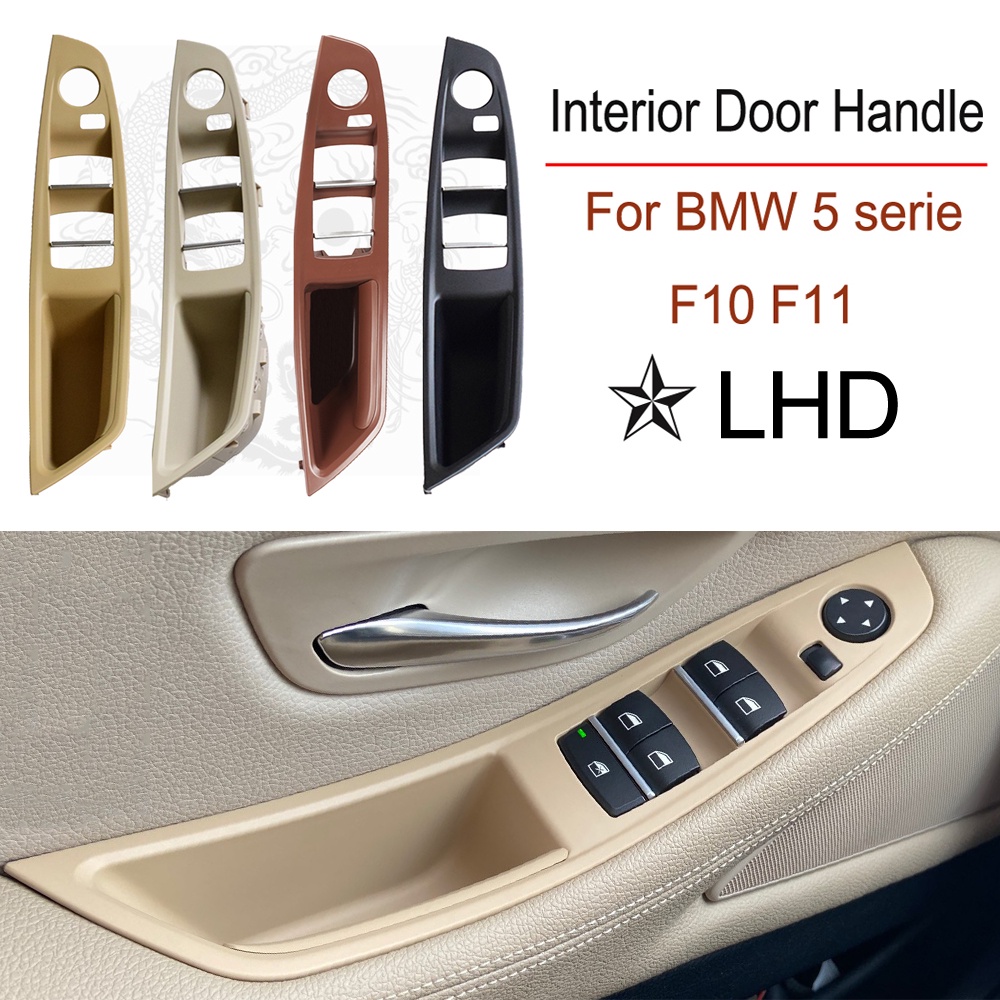 Original Left Hand Drive LHD For BMW 5 series F10 F11 Beige Black Car Interior Inner Door Handle Panel Pull Trim Cover