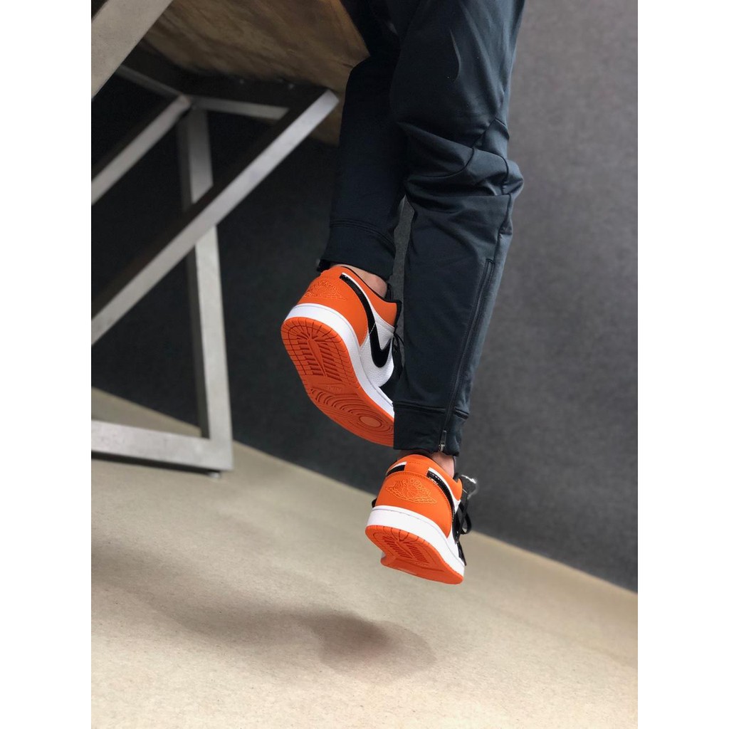 NIke Air Jordan Low Black/Orange Casual Sneakers for Men and
