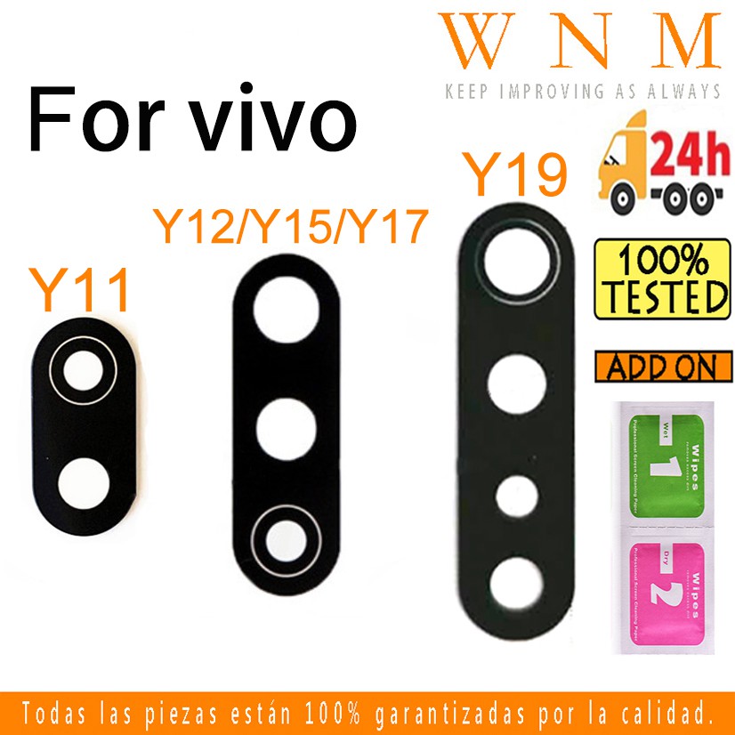 Wnm สําหรับ VIVO Y11 Y12 Y15 Y17 Y19 ด้านหลังกล้องด้านหลังฝาครอบเลนส์สําหรับ VIVO Y11 พร้อมกาวเปลี่ย