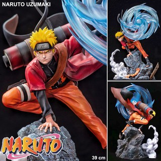 Figure ฟิกเกอร์ Naruto Shippuden นารูโตะ ชิปปุเดง นินจาจอมคาถา โอ้โฮเฮะ Ninja Naruto Uzumaki นารูโตะ อุซึมากิ สูง 39 cm