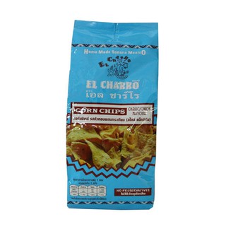 el charro Corn Chips Onion &amp; Garlic 200g. เอล ชาร์โร คอร์นชิปส์ หัวหอมและกระเทียม 200 กรัม