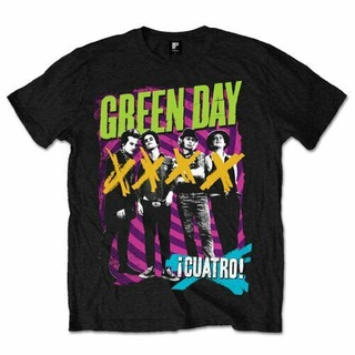 T-shirt  เสื้อยืดแขนสั้น พิมพ์ลายวงร็อค Green Day Hypno 4 สีดํา สําหรับผู้ชายS-5XL