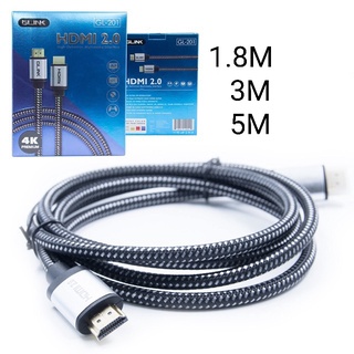 GLINK GL-201 สาย hdmi to hdmi V2.0 ยาว1.8เมตร/3เมตร/5เมตร ของแท้100%