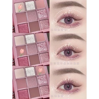 Dikalu Coco Venus DKL009 อายแชโดว์ทาตา 9 สี ชมพูนู้ด เนื้อดินน้ำมัน ใยไหม แมท ชิมเมอร์ ติดทน กันน้ำกันเหงื่อ Eye Shadow