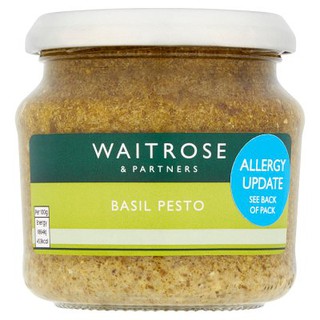 🔥The Best!! Waitrose Pesto Pasta Sauce ซอสโหระพา สำหรับพาสต้า  เวทโทรส 190 กรัม คุณภาพระดับพรีเมี่ยม