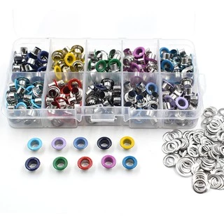 5 มม. สีสเปรย์ตาไก่ Rivets ปุ่มสี หัวเข็มขัดหลากสี Shoelaces eye รูโลหะเครื่องมือตาไก่