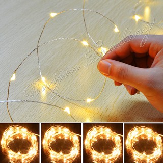 2M 20LED ลวดทองแดง คริสต์มาสตกแต่งไฟ Festival String Fairy Light โคมไฟ