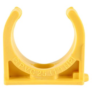 PVC CONDUIT CLAMP SCG 1" YELLOW คลิปก้ามปู PVC SCG 1 นิ้ว สีเหลือง ตัวยึดท่อ ท่อร้อยสายไฟและอุปกรณ์ งานระบบไฟฟ้า PVC CON