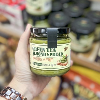 แยมชาเขียวผสมอัลมอนด์ Feliz ชาเขียวนำเข้าจากประเทศเกาหลี green tea almond milk spread 250g.