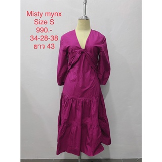 เดรสยาว สีม่วง แขนยาว MISTYMYNX SIZE S