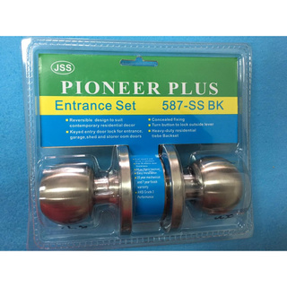 ลูกบิดประตูห้องน้ำ JSS PIONEER PLUS 587-SS BK (DR103) แพ็ค