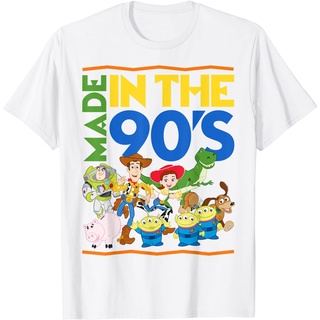 ผ้าฝ้ายคอกลมDisney เสื้อยืด ลายกราฟฟิค Toy Story Made in the 90s สไตล์วินเทจ สําหรับผู้ชาย และผู้หญิง - เสื้อยืดวินเทจ