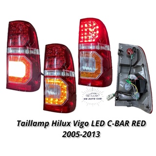 ไฟท้าย VIGO 2005 2006 2008 2010 2011 2012 2014 led ไฟท้ายแต่ง วีโก้  led สีแดง C-BAR Taillamp Toyota vigo vigo champ