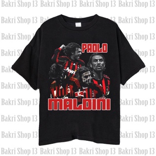 เสื้อยืด พิมพ์ลายฟุตบอล AC Milan Paolo MALDINI MALDINI สําหรับผู้ชาย และผู้หญิงS-5XL