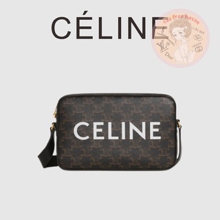 ราคาต่ำสุดของ Shopee 🔥ของแท้ 100% 🎁Celine แบรนด์ใหม่พิมพ์โลโก้กระเป๋า messenger ขนาดกลาง