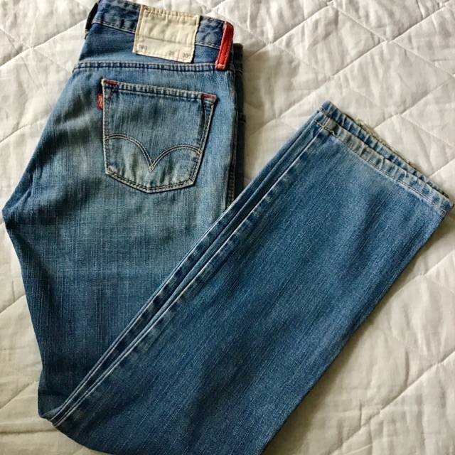 กางเกงยีนส์ลีวายส์แท้, LEVI'S 593 มือ2 แฟชั่นผู้หญิง-ชาย