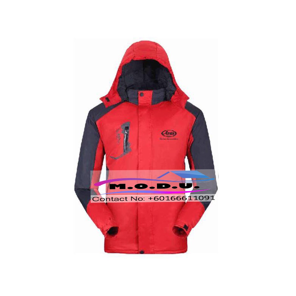 Arai เสื้อแจ็กเก็ตกันฝน หนาพิเศษ คุณภาพสูง สีแดง ไซซ์ XL