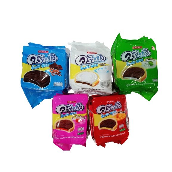 Cream-O ครีมโอ ช็อกโกพลัส คุกกี้ ราดครีมรสชาติต่างๆ แพ็คละ 24 ซอง