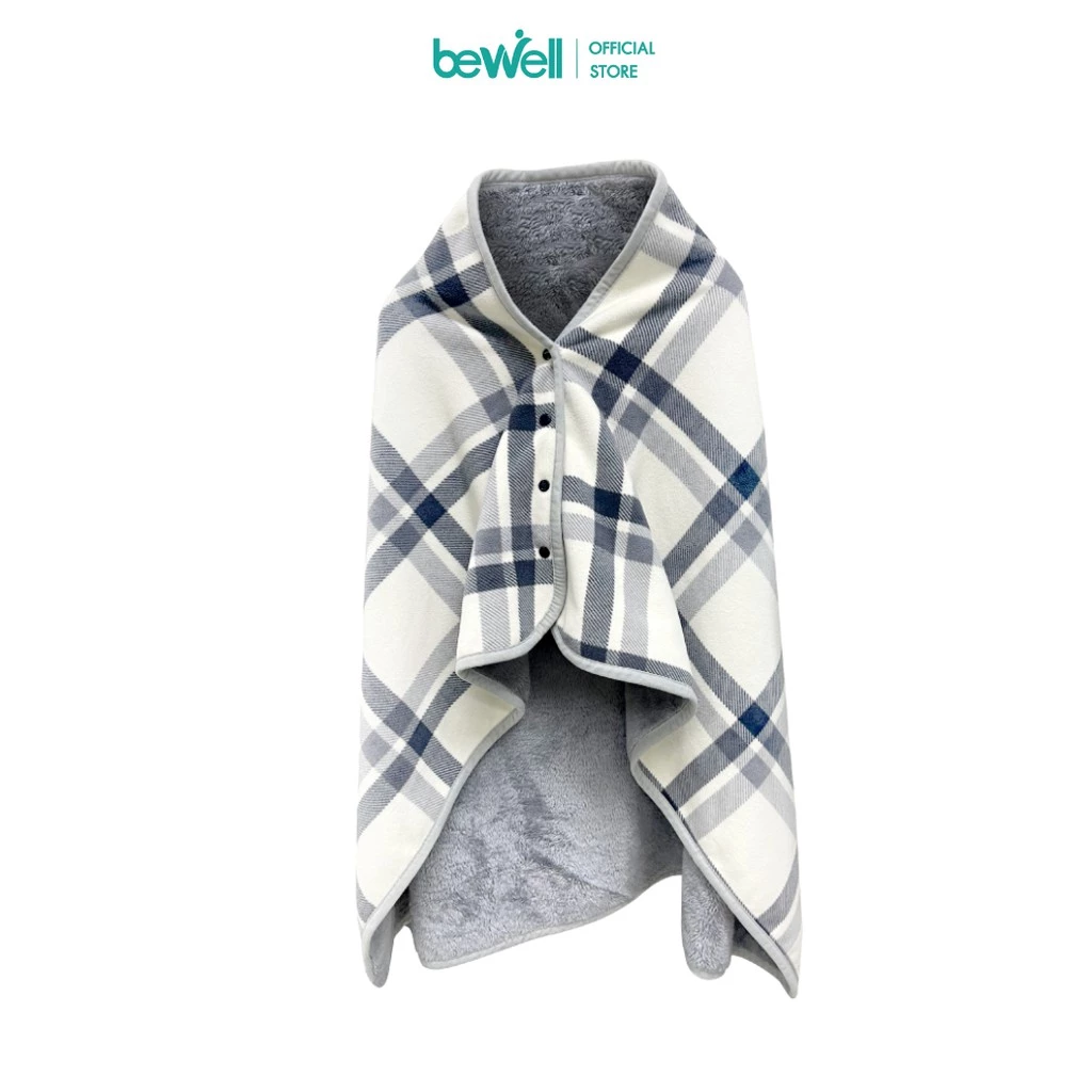 Bewell ผ้าคลุมไหล่ 2 in 1 Poncho Fleece Blanket ขนาด 140x80 ซม thumbnail 3