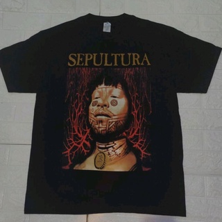 เสื้อยืดวง SEPULTURA หายตำนาน น่าสะสมมากๆ มือหนึ่งลิขสิทธิ์แท้ 【S-4XL】