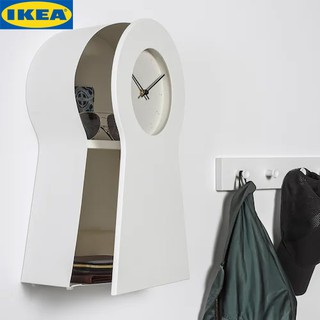 IKEA PS 1995 อิเกีย พีเอส 1996 นาฬิกาต้้งโต๊ะ นาฬิกาแขวน มีช่องเก็บของเล็กๆ สีขาว