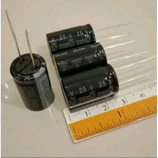 CAPACITOR 3300UF25V ELNAสีดำ105Cขนาด16x26mm แท้-ใหม่จากโรงงานค่าความจุเต็ม100%