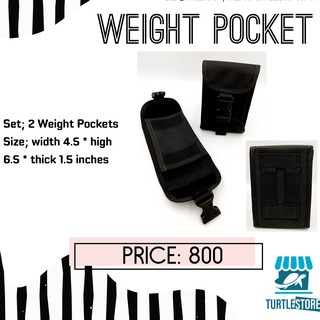 weight pocket กระเป๋าเก็บน้ำหนักตะกั่ว สำหรับใส่กับ BCD หรือสายรัดแทงค์ หรือเข็มขัดได้