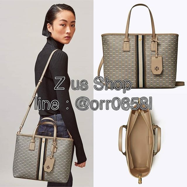 tory burch small gemini link canvas tote