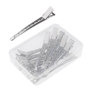 พร้อมส่ง   12ชิ้น/กล่องสแตนเลสผมยาวส่วนคลิปSalonตัดจัดแต่งทรงผมHairdressing Clamps