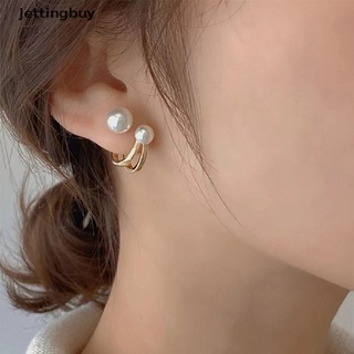 [Jettingbuy] ใหม่ พร้อมส่ง ต่างหูสตั๊ด ประดับมุก สไตล์เกาหลี เรียบง่าย แฟชั่น สําหรับผู้หญิง 2021