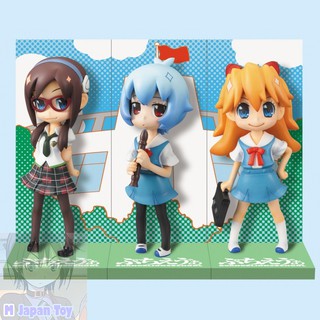 ฟิกเกอร์ งานแท้ มือ1 - Mari,Rei,Asuka /  Student ver. @School Collection [ Evangelion ]