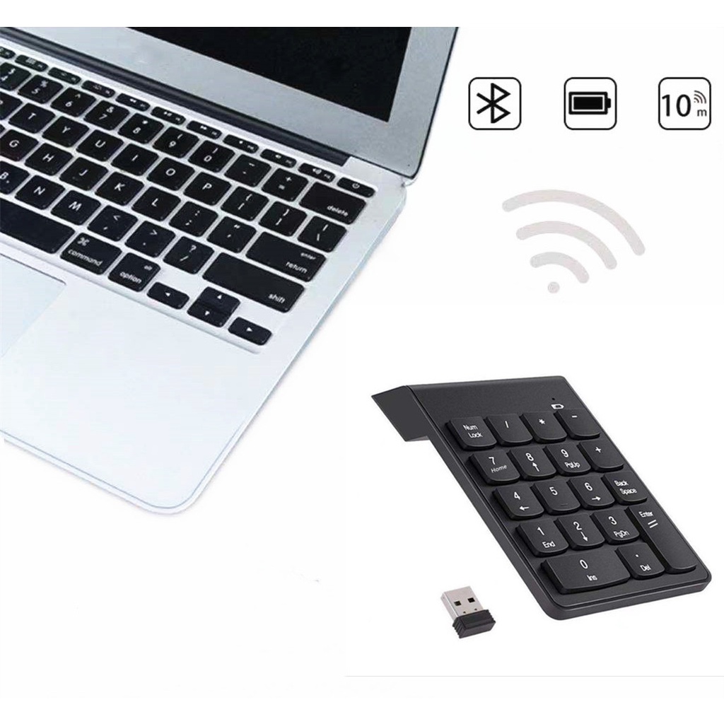 Keyboards 115 บาท 2.4G Wireless USB แป้นพิมพ์ตัวเลขมินิตัวเลข Computers & Accessories