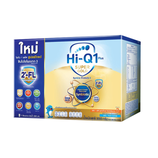 HI-Q 1พลัส นมผงสำหรับเด็ก ช่วงวัยที่ 3 ซูเปอร์โกลด์ SYNBIO PROTEQ รสจืด 2750 กรัม