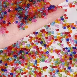ลูกปัดแก้วคริสตัลใส 3 มม. รูกลม สําหรับทําเครื่องประดับ แฮนด์เมด DIY