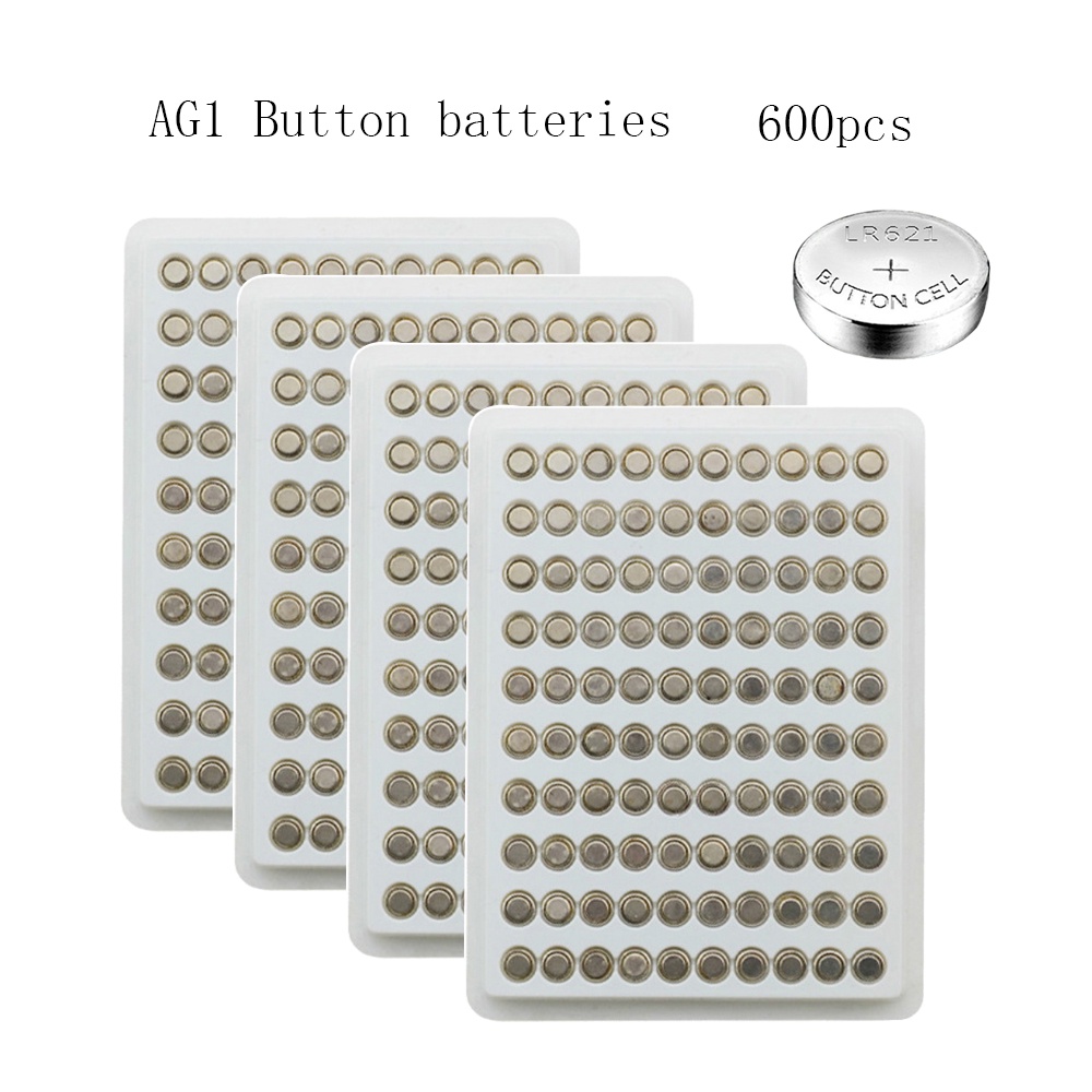 AG1 600Pcs 13mAh AG 1 Battery 1.55V Alkaline Button Coin Cell Batteries SR621SW 364  LR621 621 LR60 