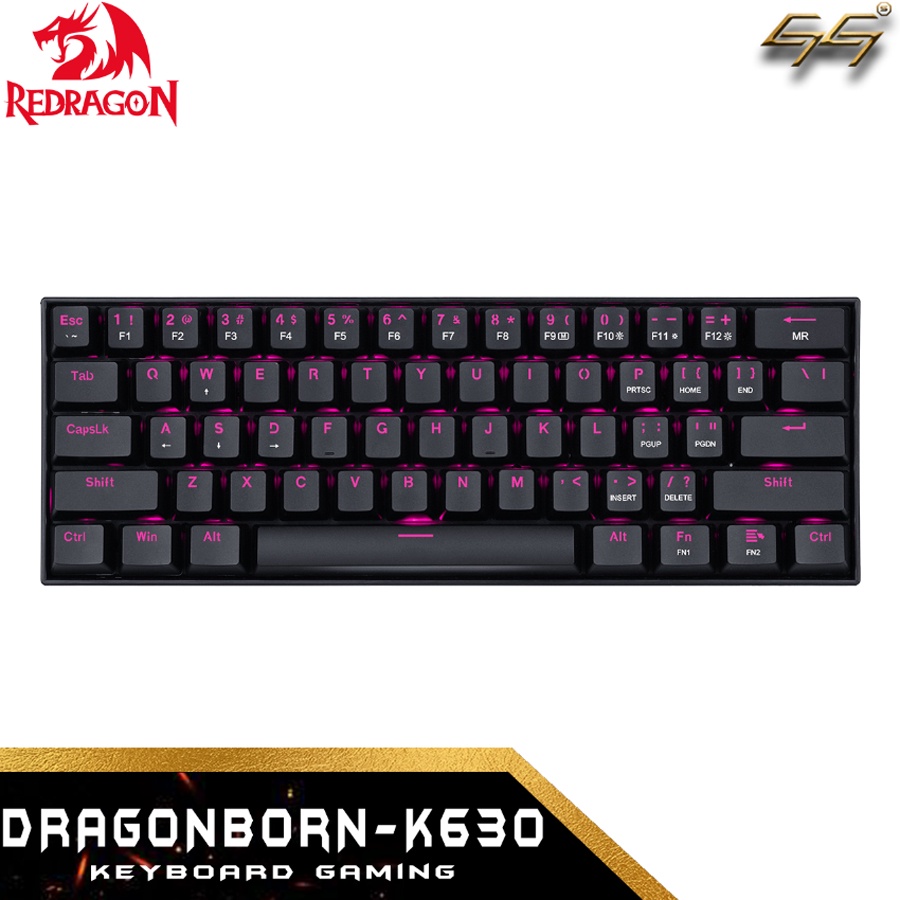 คีย์บอร์ดเกมมิ่งแบบกลไก 60% Redragon DRAGONBORN K630 60% คีย์บอร์ดเกมมิ่งแบบกลไก