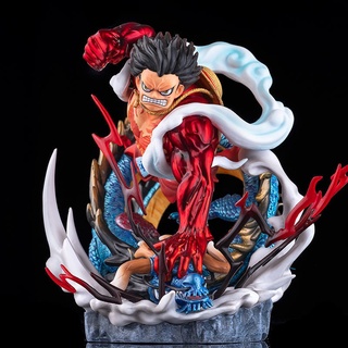 พร้อมส่ง โมเดลฟิกเกอร์ One Piece GK Luffy VS Kaido Dragon-Shaped Four-Gear Overlord Wano Country Resonance สําหรับตกแต่งรถยนต์ MVBN